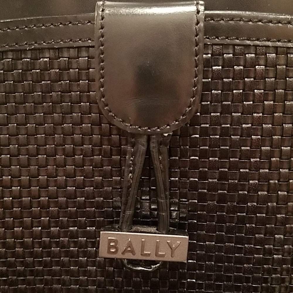 Bally black leather bag